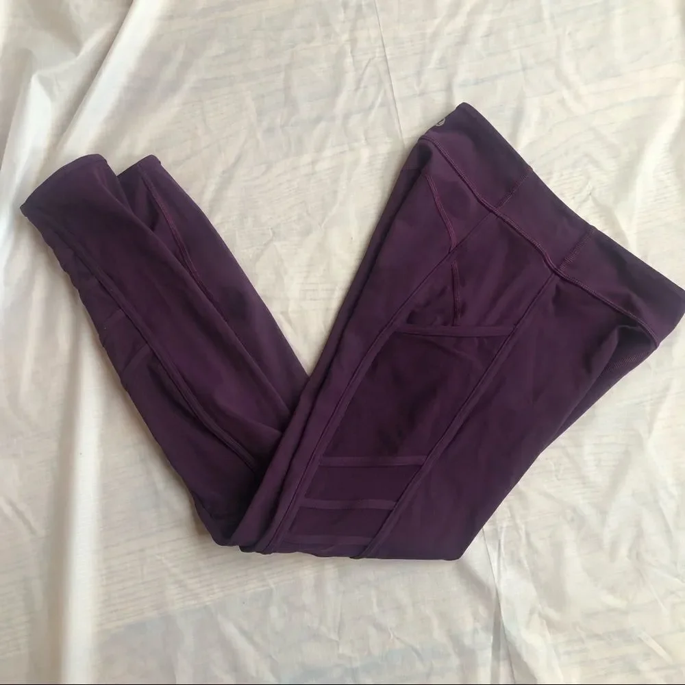 Lululemon Wild & Free Tights Mesh Panel Modo Style Sz 2